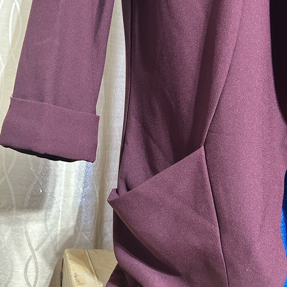 Women's Maroon Dynamite  Blazer 3/4 Sleeves Size Xs - S - Picture 5 of 8
